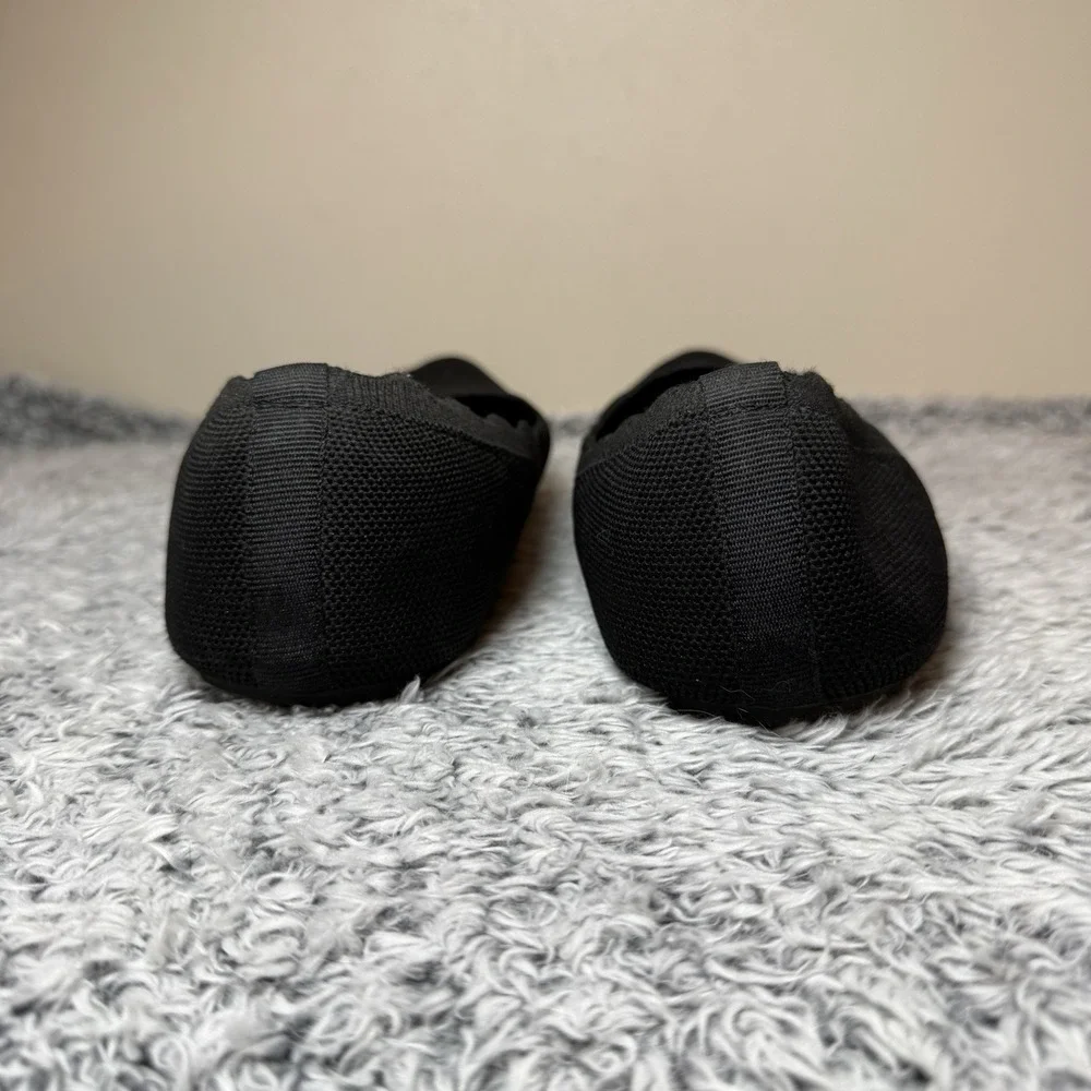 Seychelles Black Scallop Closed Toe Slip On Flats Women's Size 10W